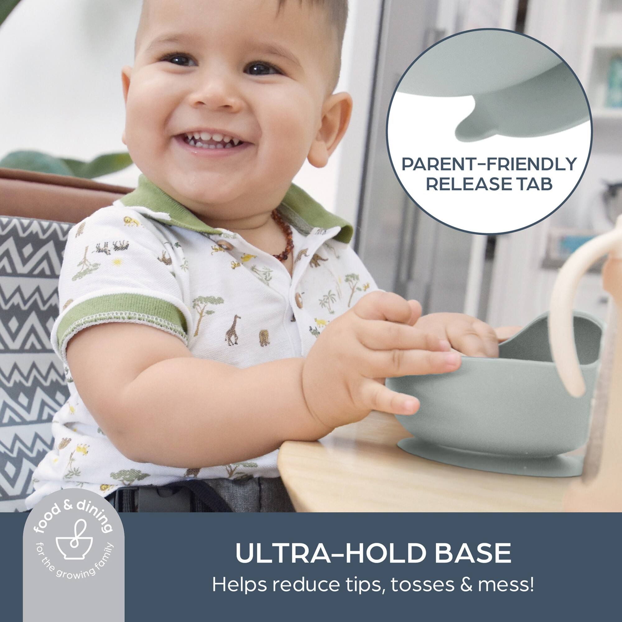 Dreambaby® Silicone Scoop Suction Bowl, Seafoam Green